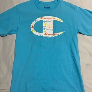 blue champion tee